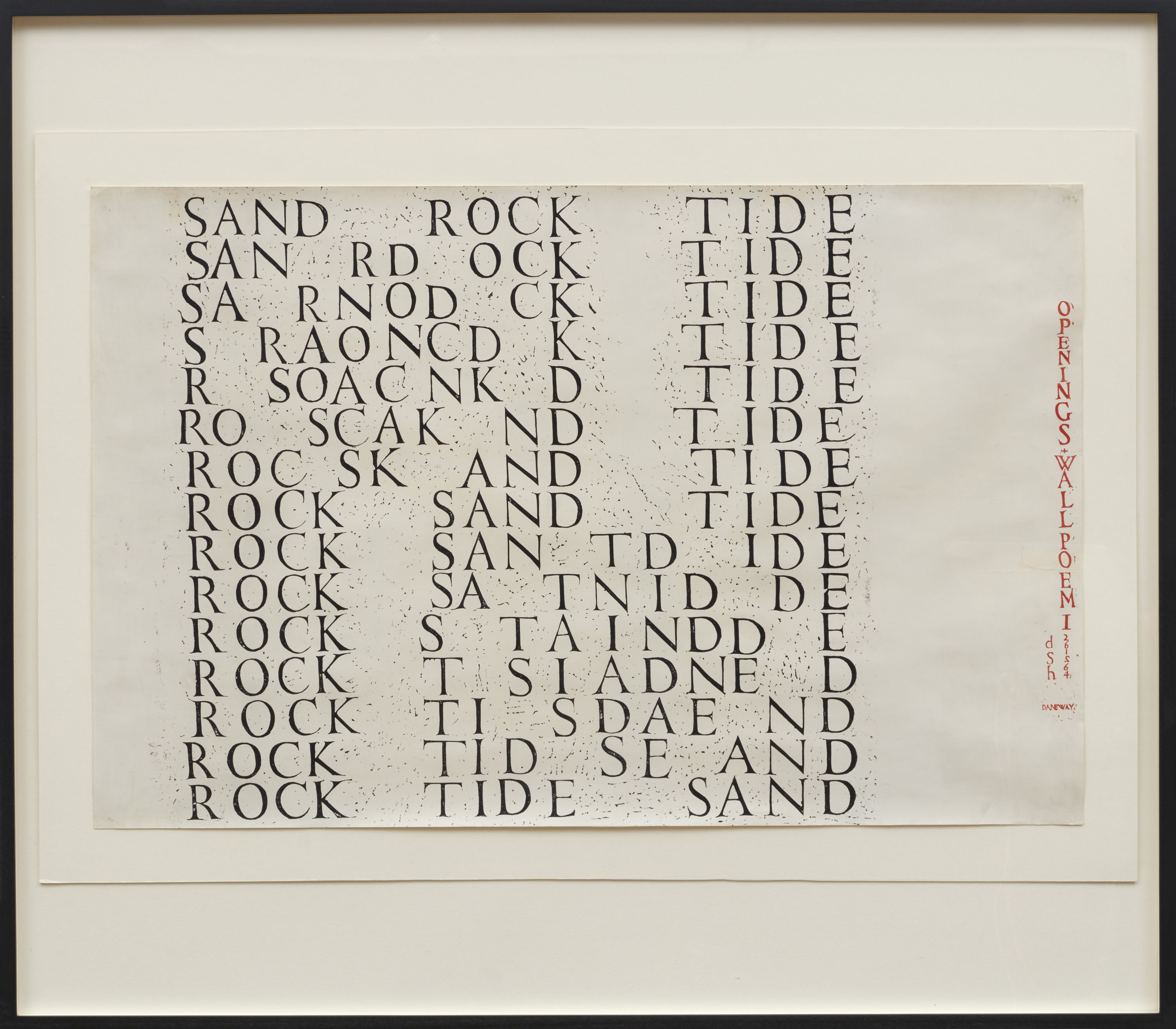 Dom Sylvester HOUEDARD Sand Rock Tide, 1964 Silkscreen on paper 58.5 x 91.2 cm