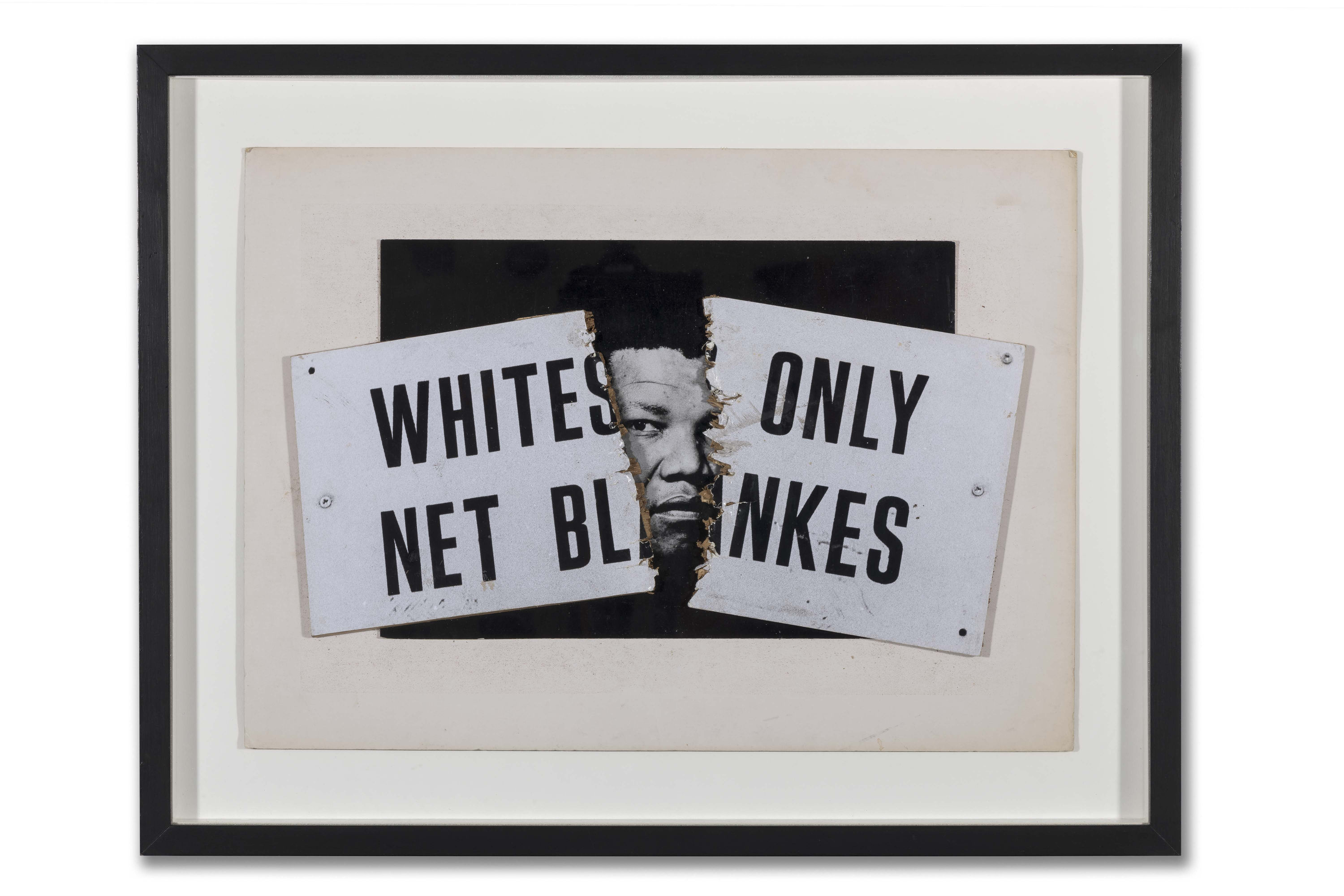 Peter KENNARD Mandela, 1990 Photomontage - Gelatin silver prints and wood on card 43 x 55 cm