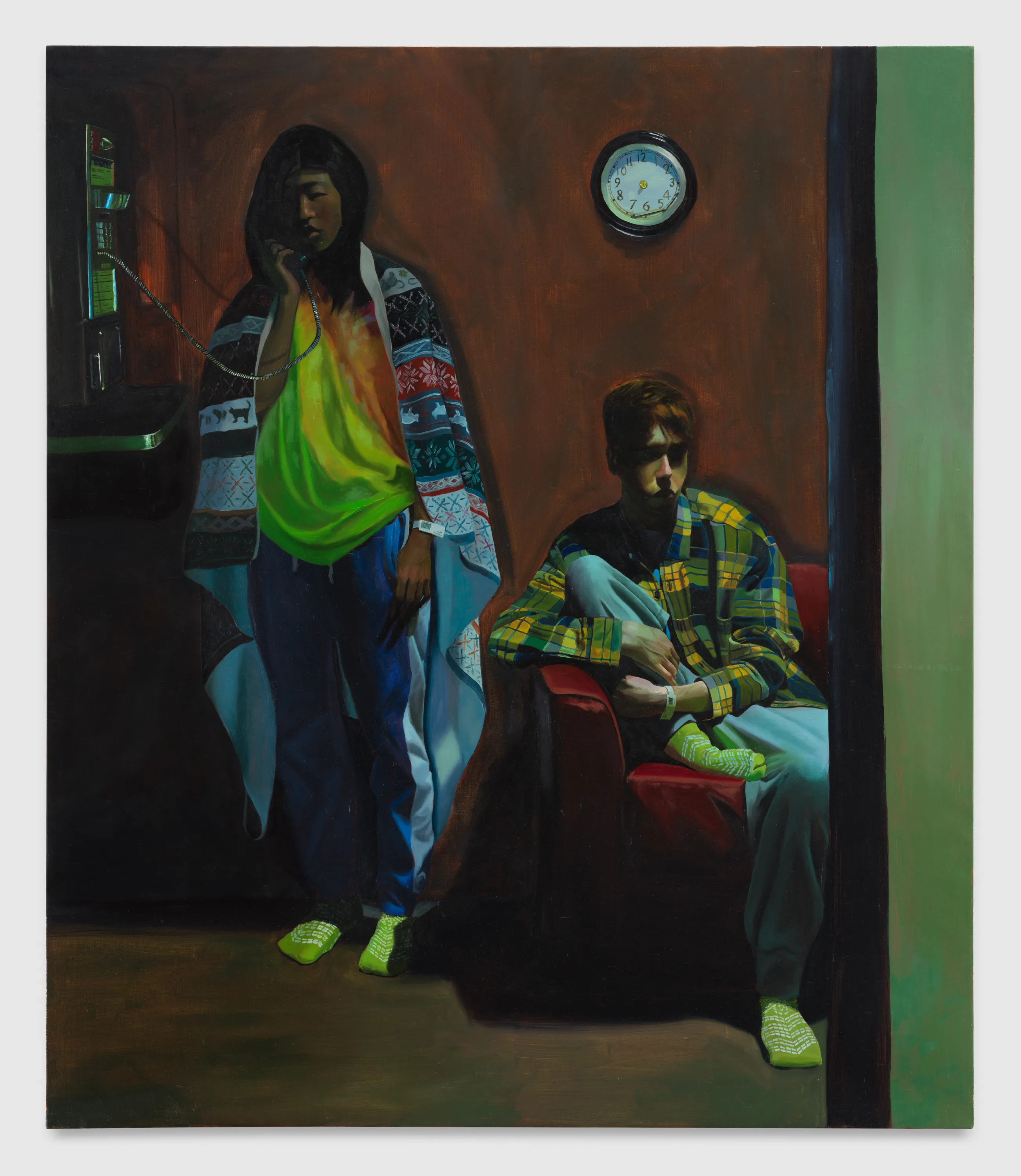 Linus Borgo (American, b. 1995) Voicemail Blues, 2024 Oil on Linen 54' x 46' (137 x 117 cm) Unique Additional...