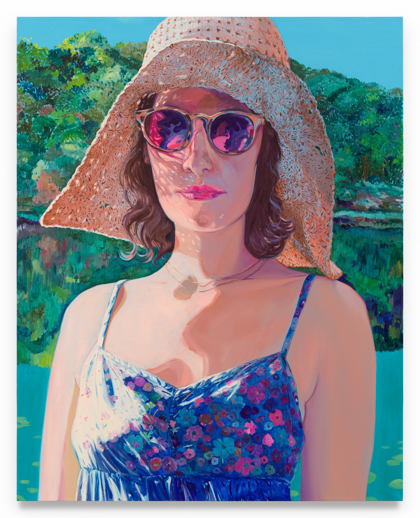 SEBASTIAN BLANCK Waiting by the Lake, 2024 Oil on canvas 84 x 60 inches 213.4 x 152.4 cm (MMG#37229)