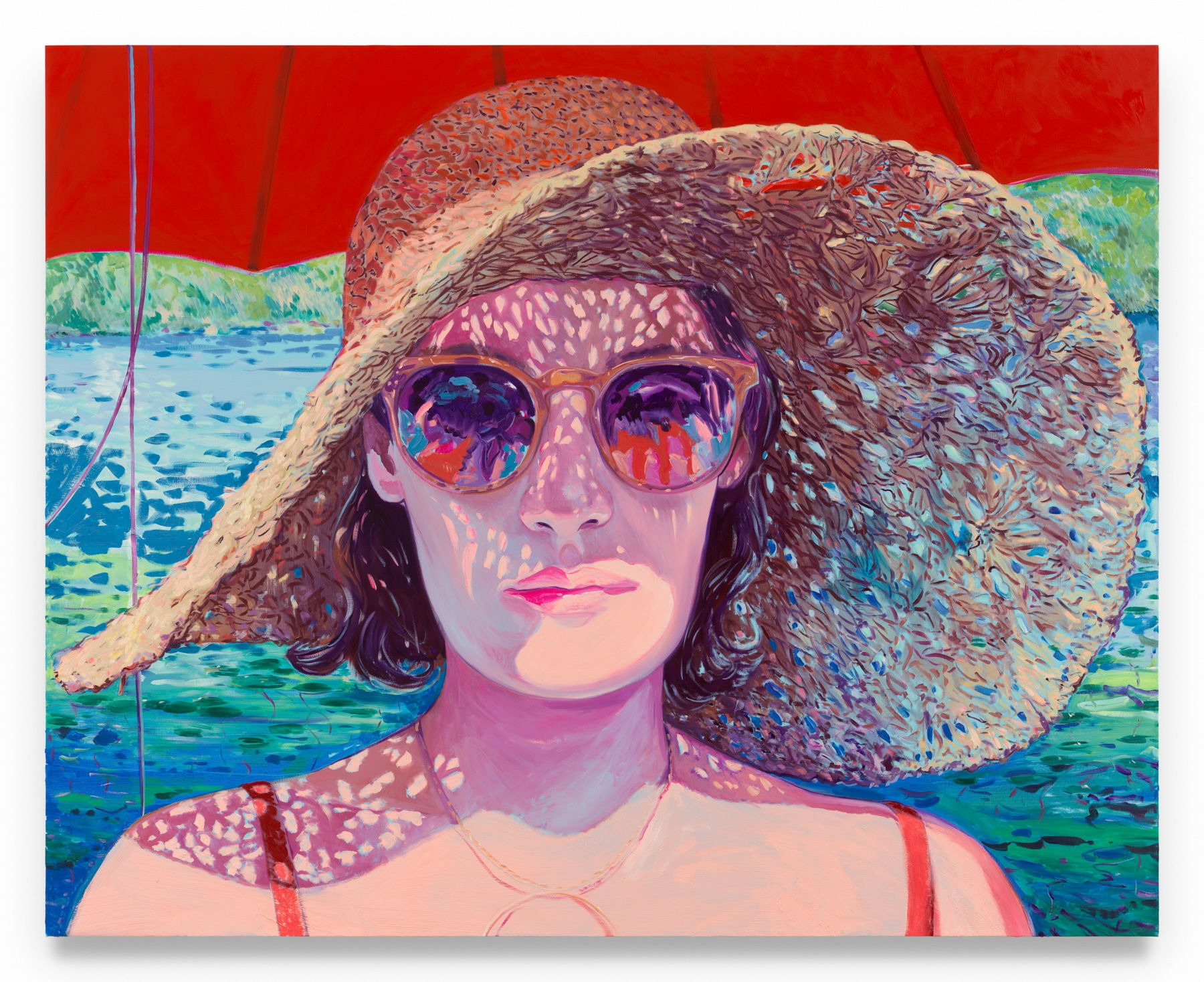 SEBASTIAN BLANCK Cadmiumbrella, 2024 Oil on canvas 60 x 84 inches 152.4 x 213.4 cm (MMG#37226)