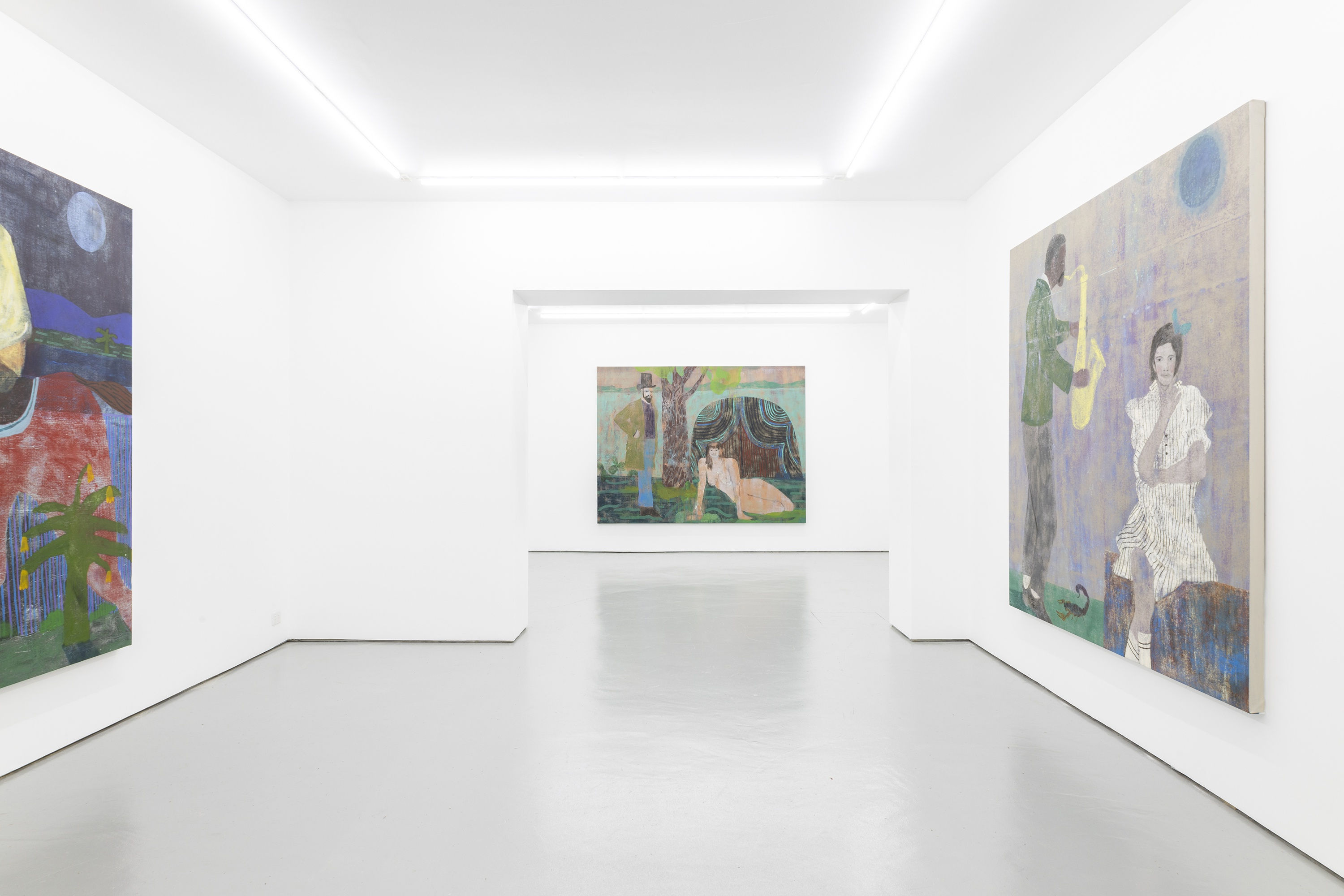 Physically the paintings work to make this atmosphere clear. Riders on horses seem immobile and completely still whilst the bodies...