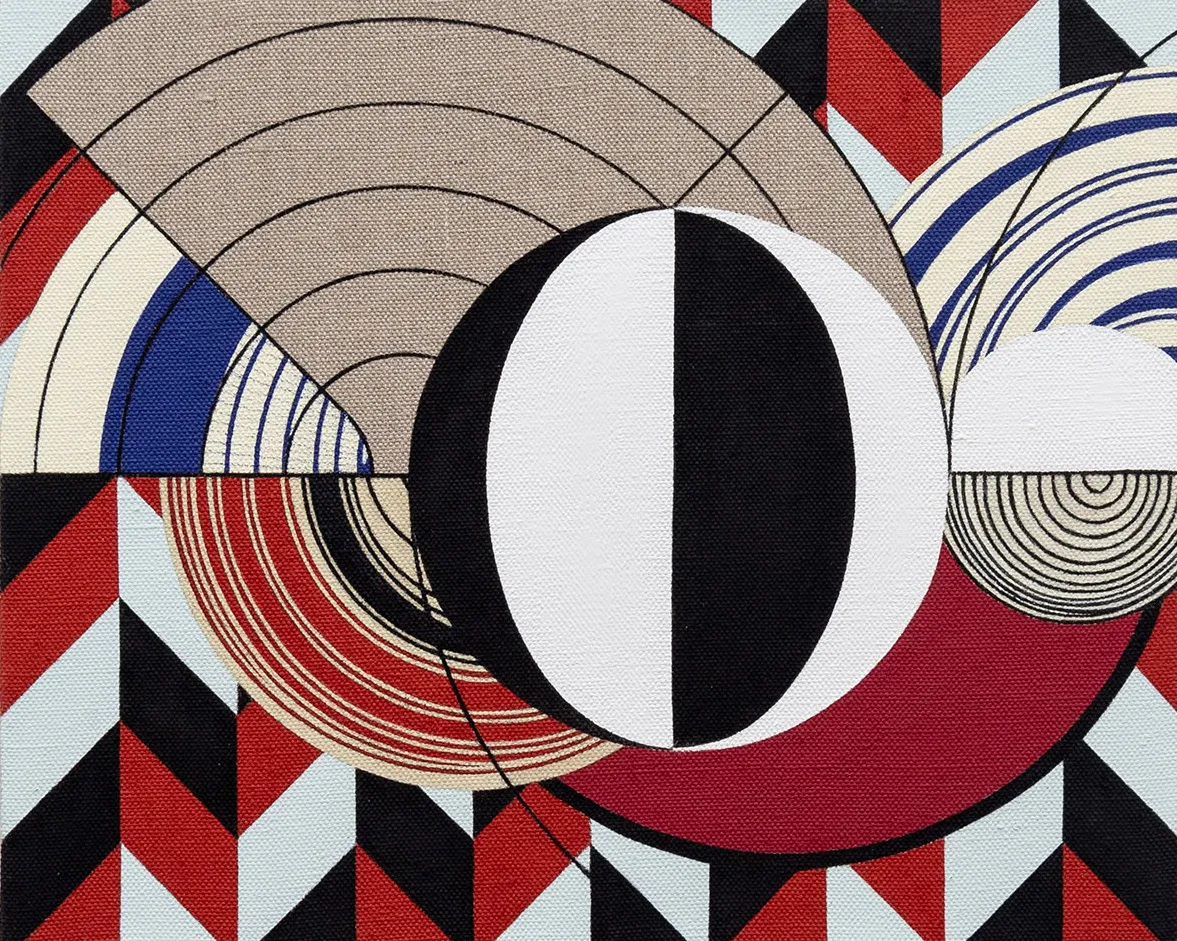 The accompanying paintings, executed on raw loomstate linen, delve into geometric forms and circular motifs. With some pieces large and...