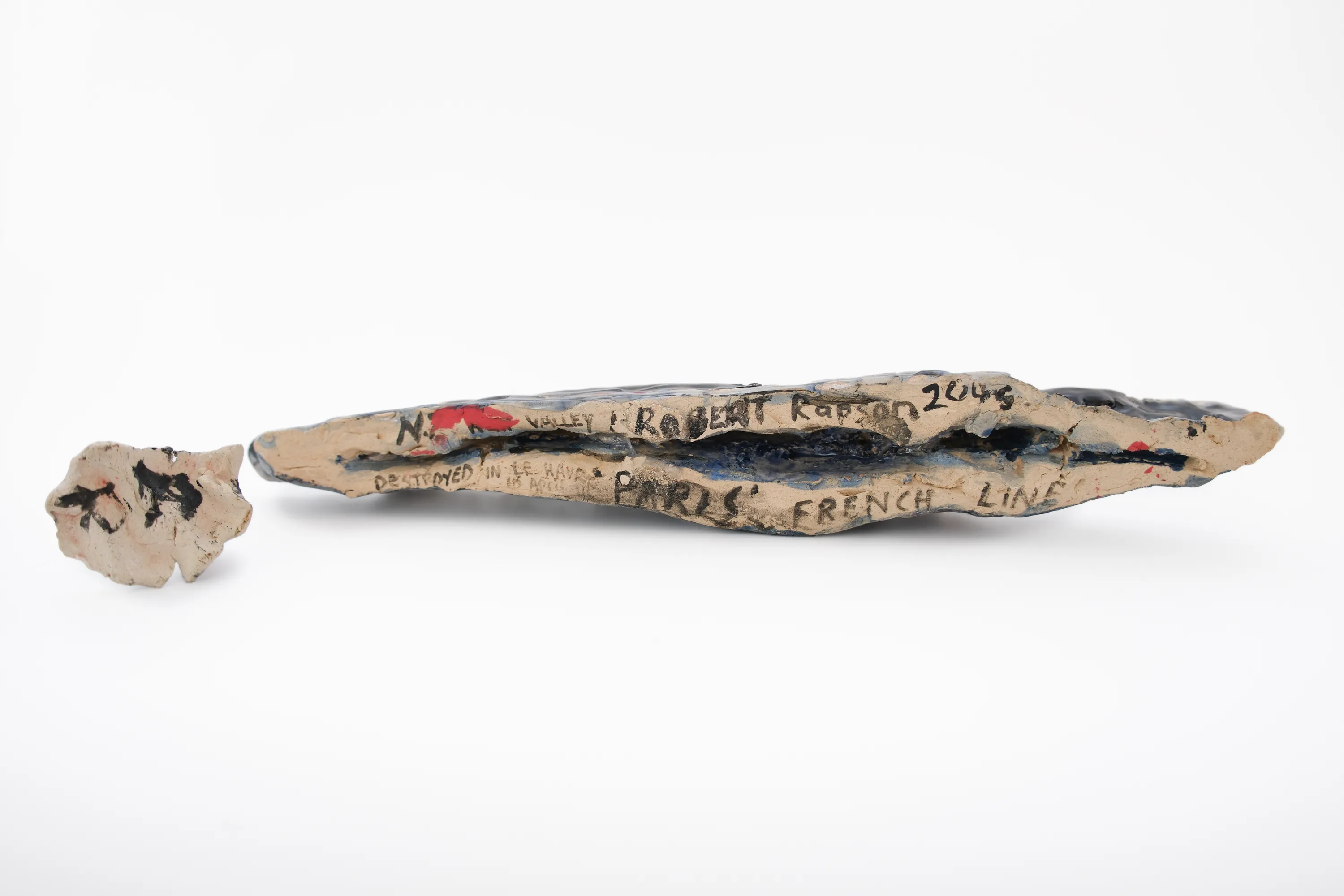 Robert Rapson 1951 - 2020 Wellington, New Zealand Made densely patterned ships with his fingers leaving choppy, impasto imprints in...