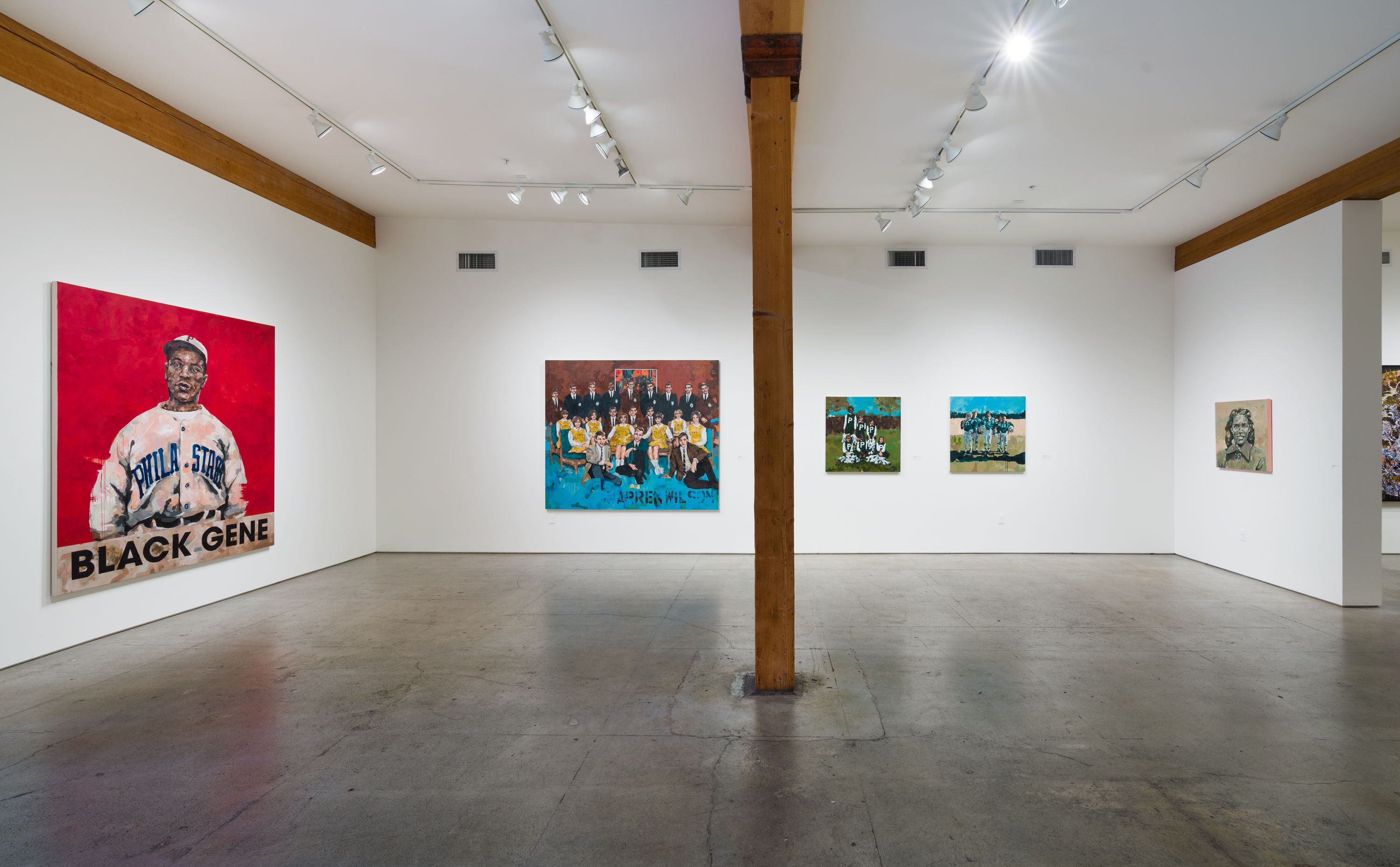 Installation view of A Good Sport, paintings by Jeremy Okai Davis.