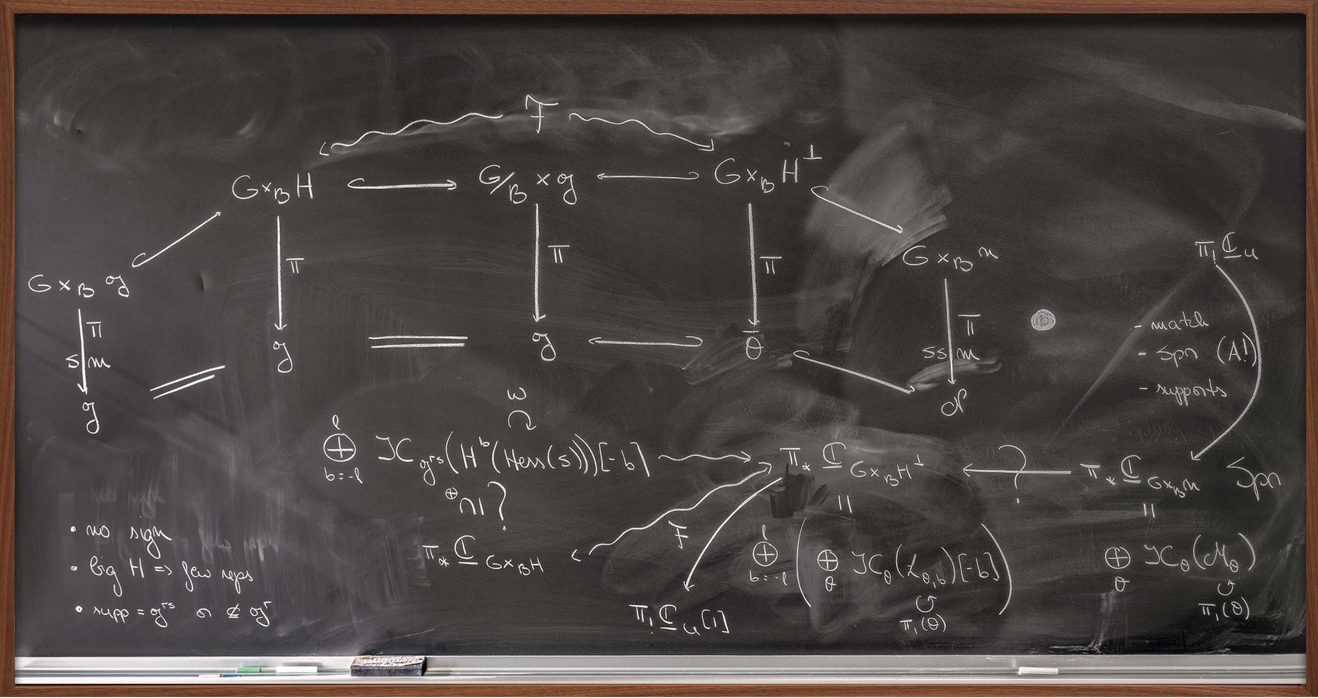 chalkboard with mathematical equation