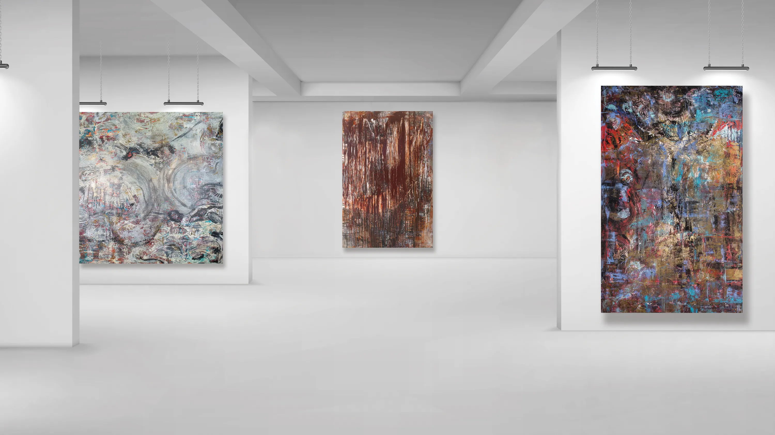 Pictured from left to right: Zelenskyy's Courage: Putin's Cruelty, 2022 I War Across the Generations, 2016 - 2024 I Sacred...