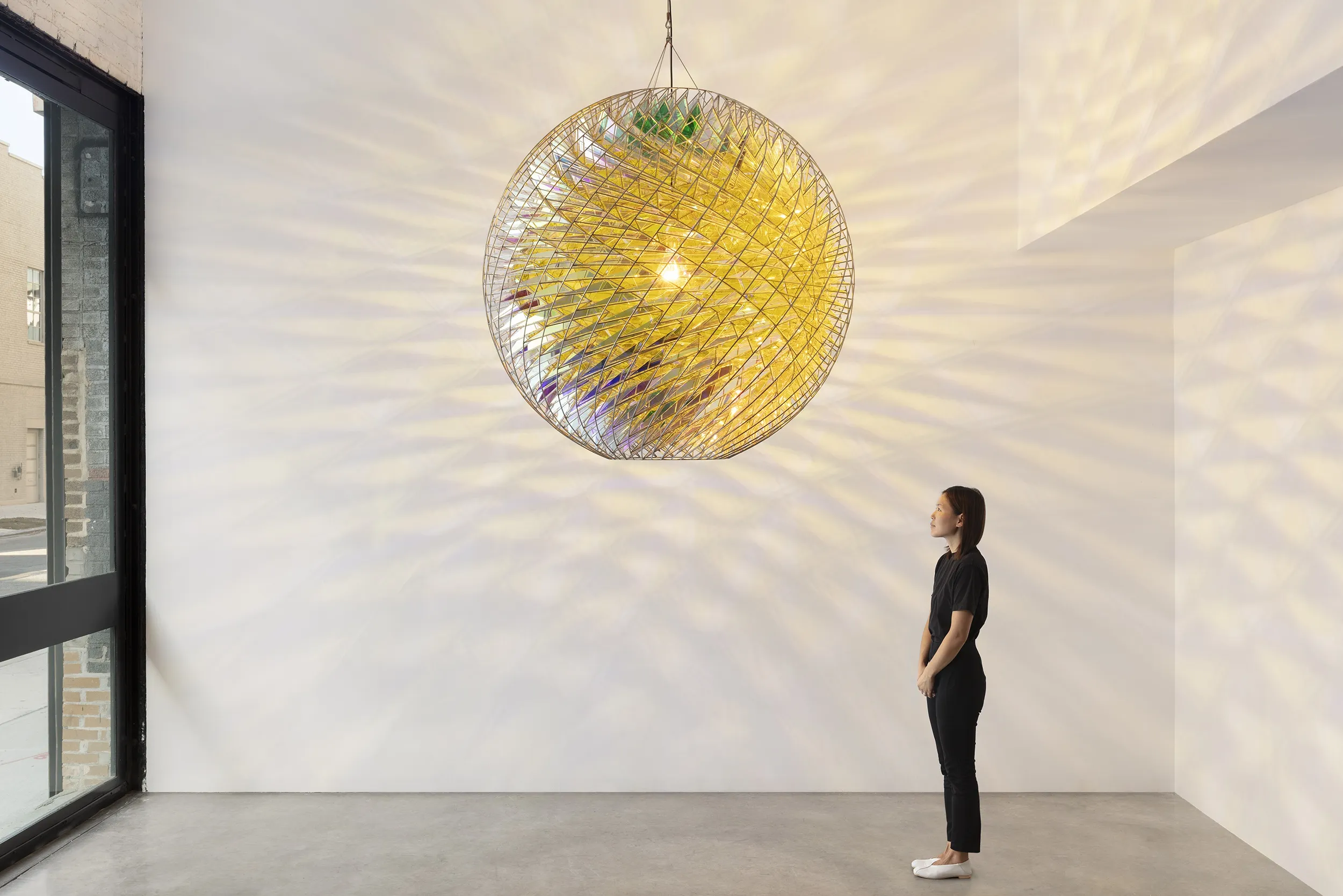 installation image of light sculpture