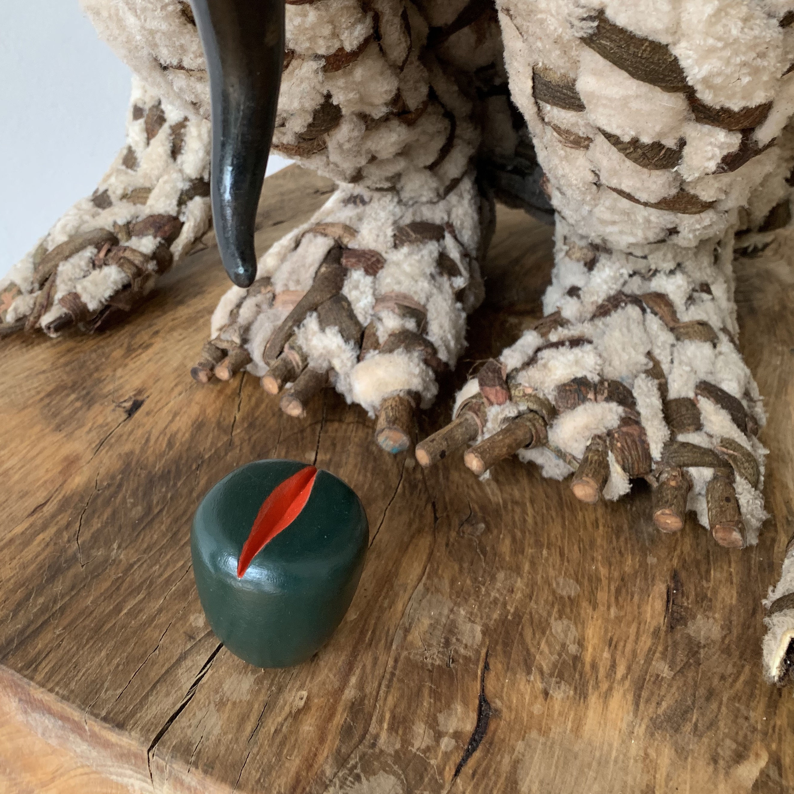 Jacques Dhont The Busy Bee Has No Time For Sorrow, 2021 Wattle bark, wood, sisal, sheepskin, metal and enamel paint...