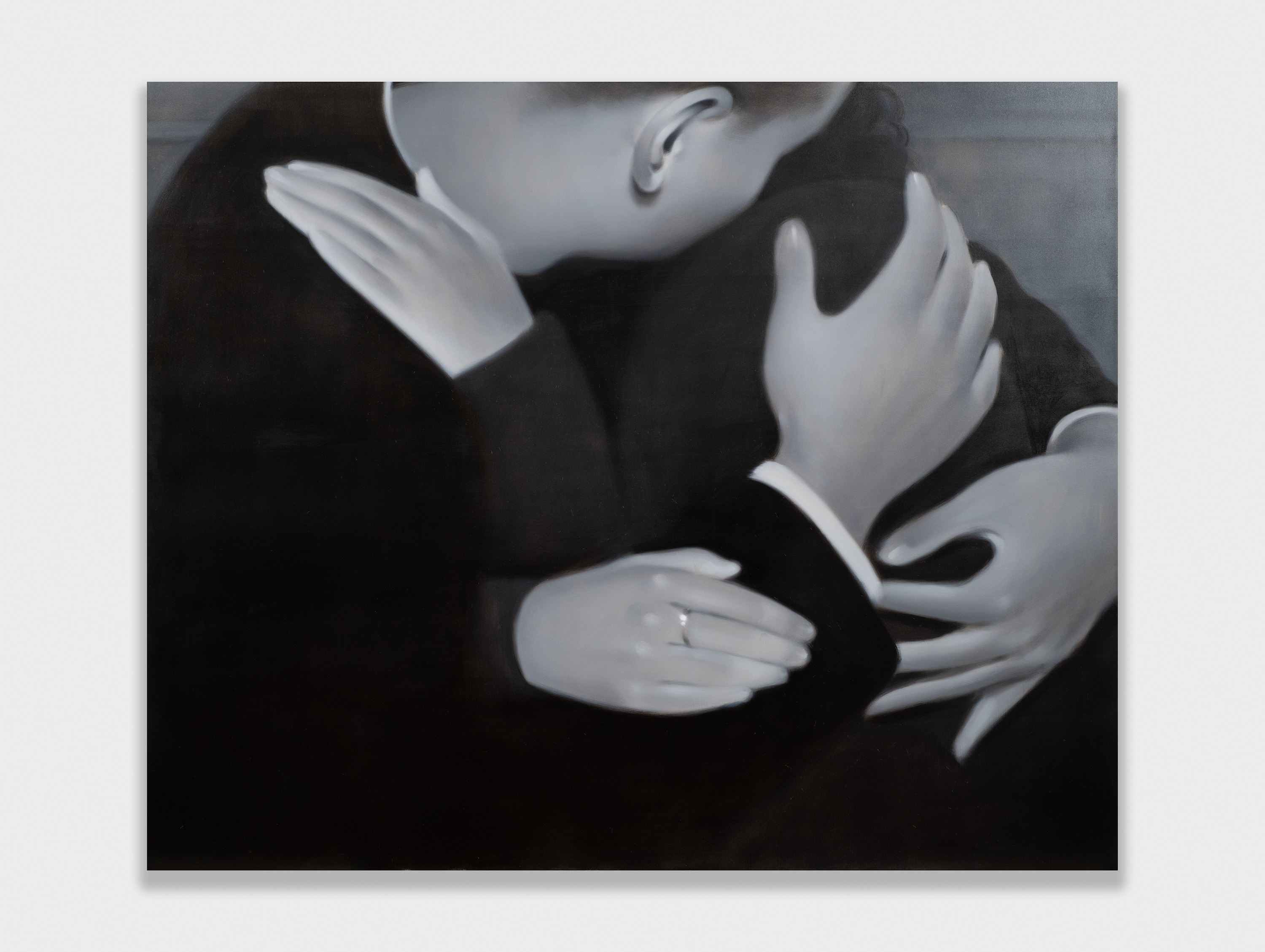 Alexis Ralaivao L’Étreinte, 2025 oil on canvas 51 1/8 x 63 inches 130 x 160 cm