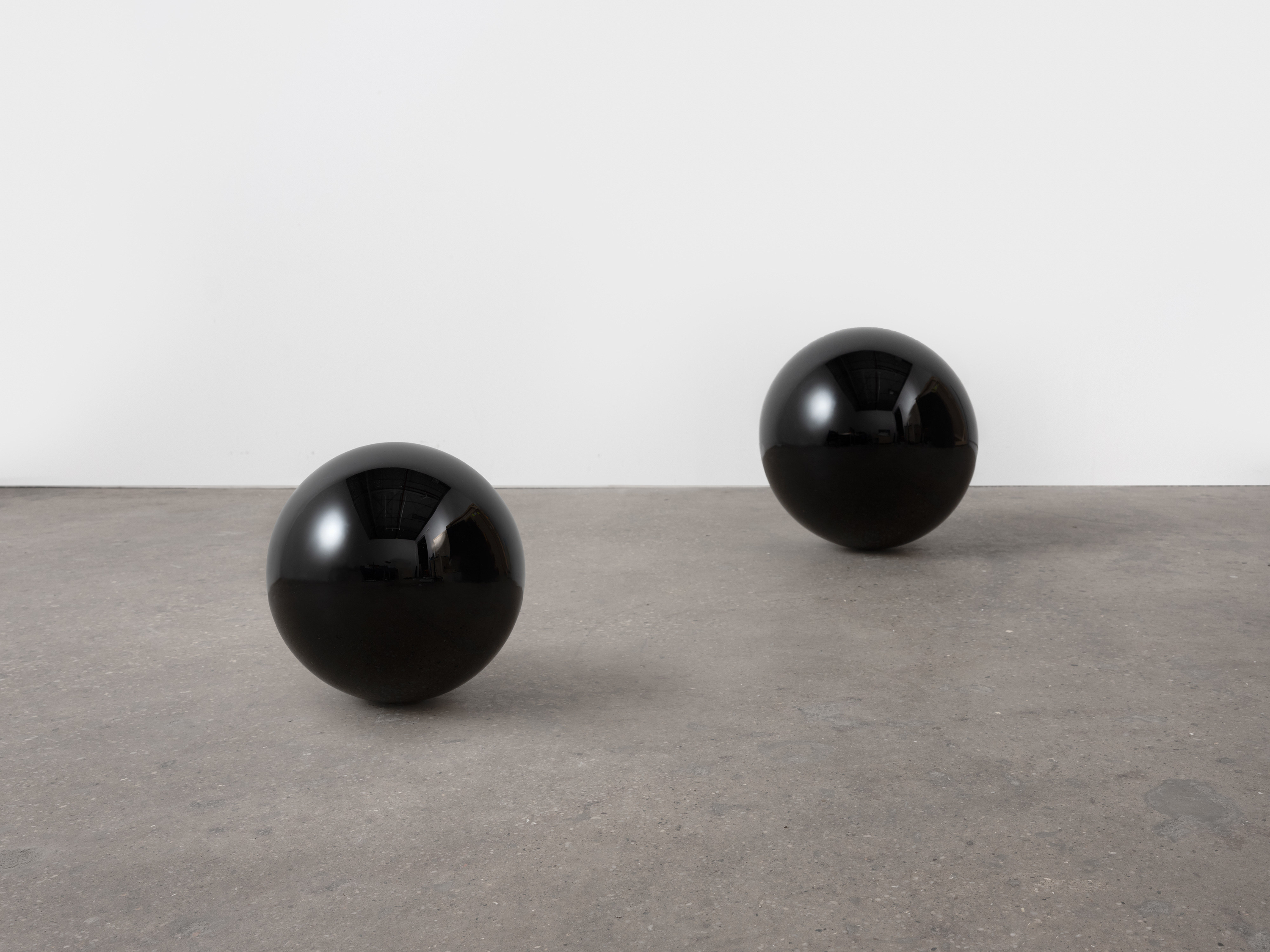 Pablo Dávila A seemingly simple request, 2025 obsidian, in two parts 17 3/4 x 17 3/4 inches, each 45 x...
