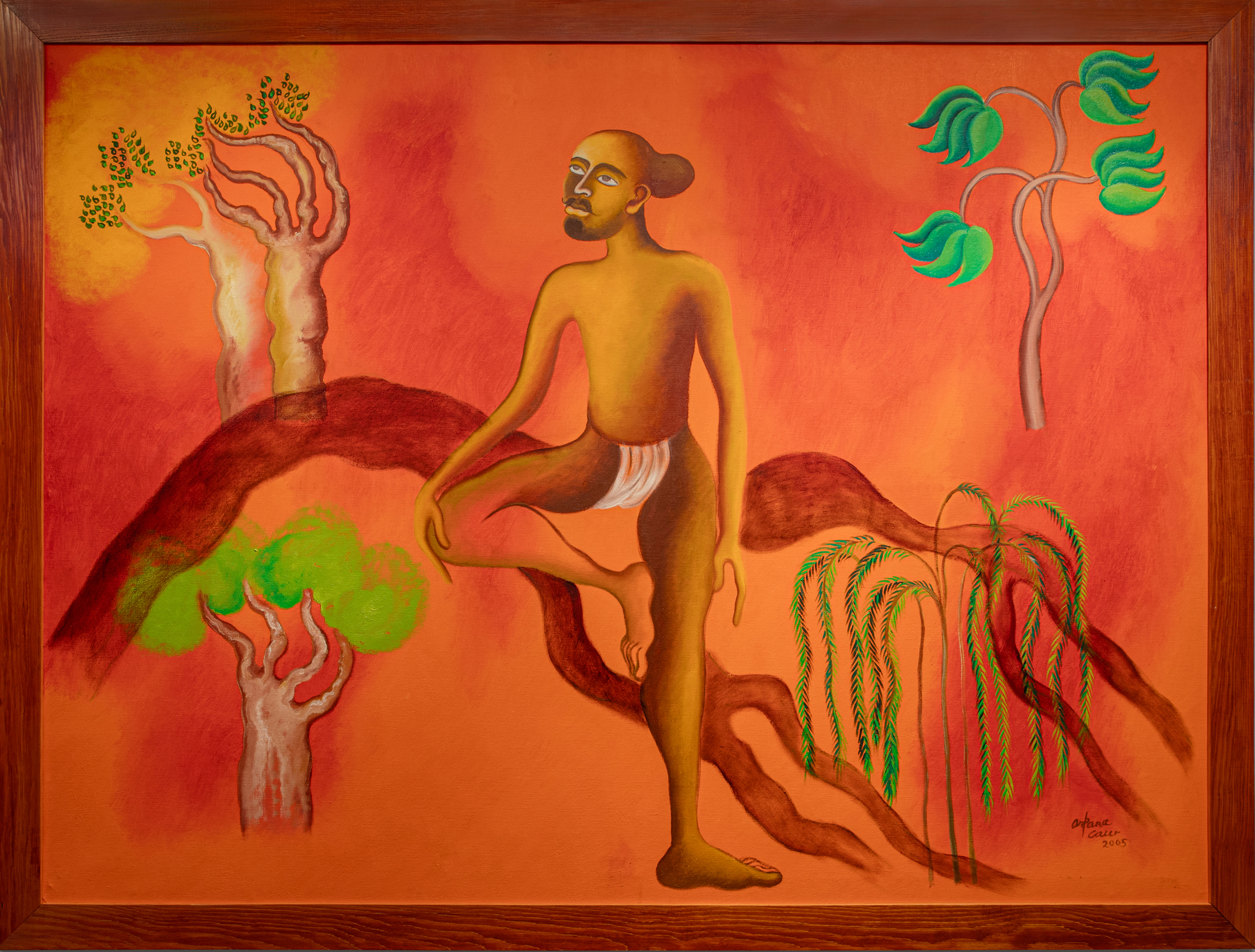 Arpana Caur, Life-Story, 2005, Oil on canvas, 51 x 69 in (129.5 x 175.3 cm), CAUAR001