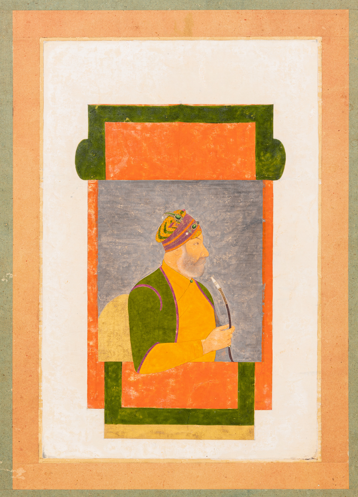 A NOBLEMAN SMOKING HOOKAH