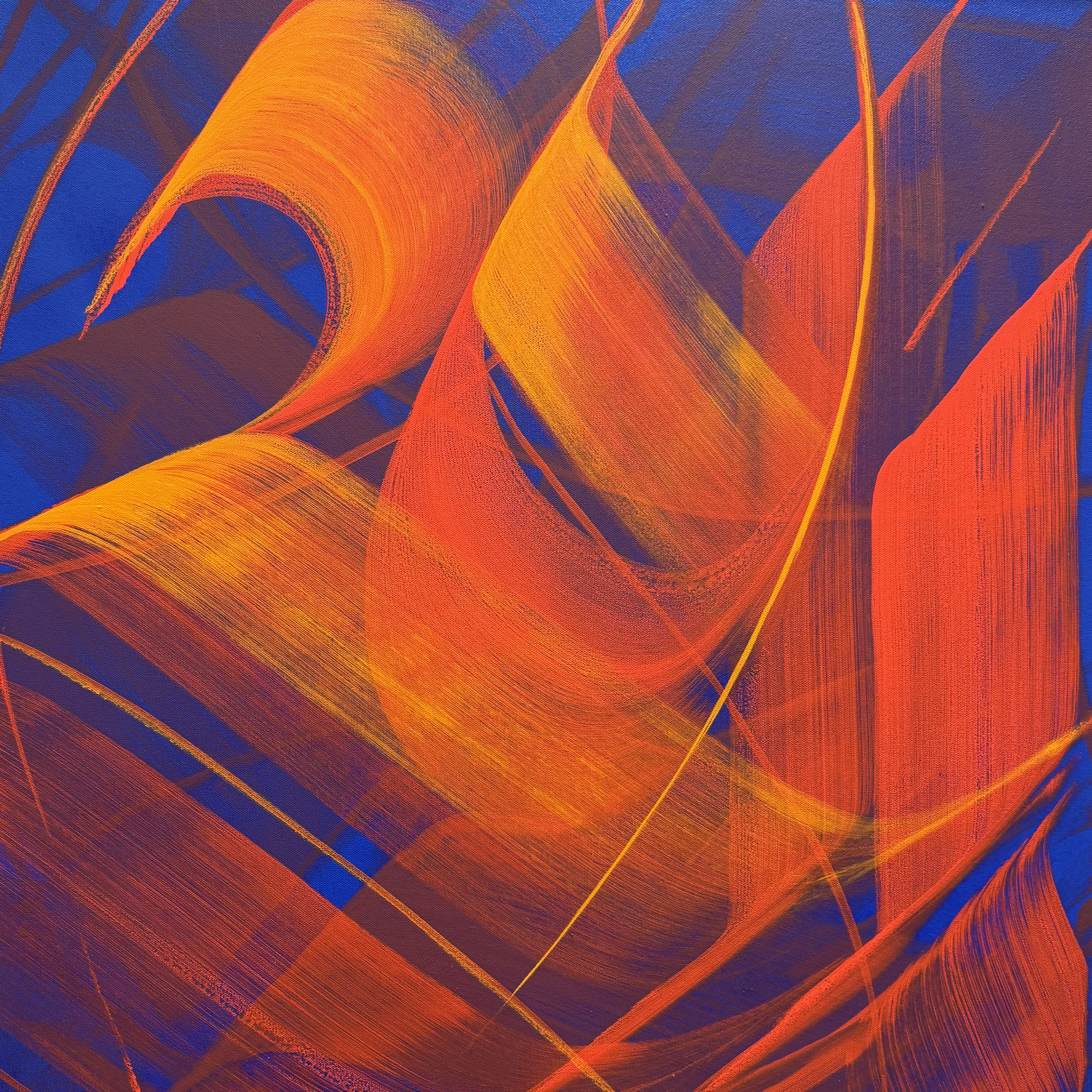 Sneha Shrestha aka IMAGINE, Nepali Alphabet 2, 2023, Acrylic on canvas, 30 x 30 in (76.2 x 76.2 cm), IMAGI019