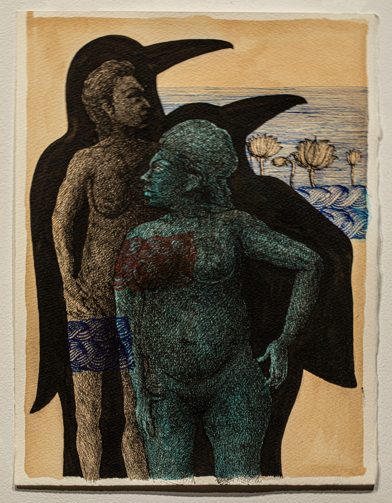 Hasnat Mehmood,&nbsp;Untitled (4), 2025,&nbsp;Pen and ink on Arches paper,&nbsp;14 &frac12; x 11 in (36.8 x 27.9 cm), MEHHA003