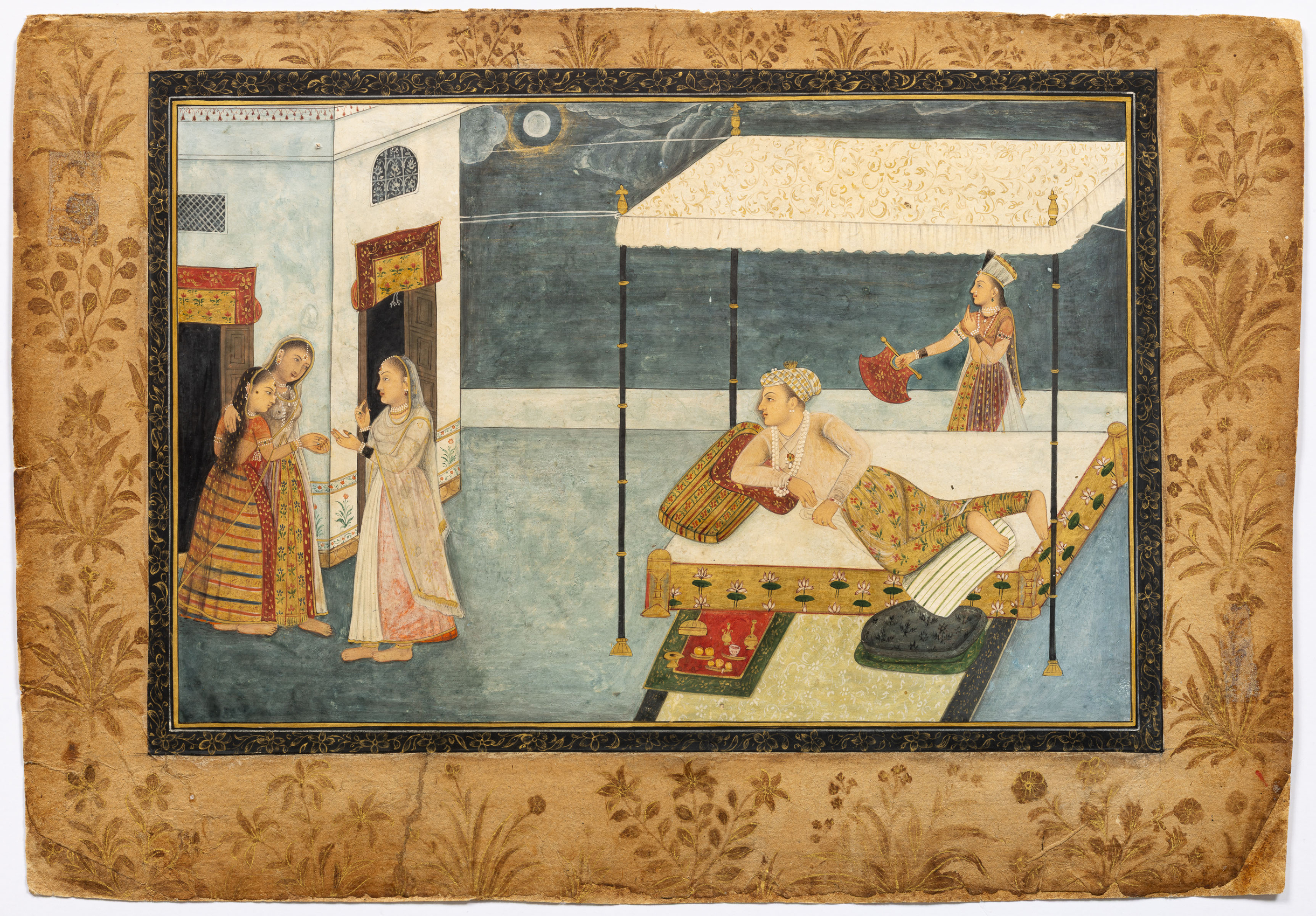 A HESITANT MAIDEN BEING LED TO A PRINCE&rsquo;S BED