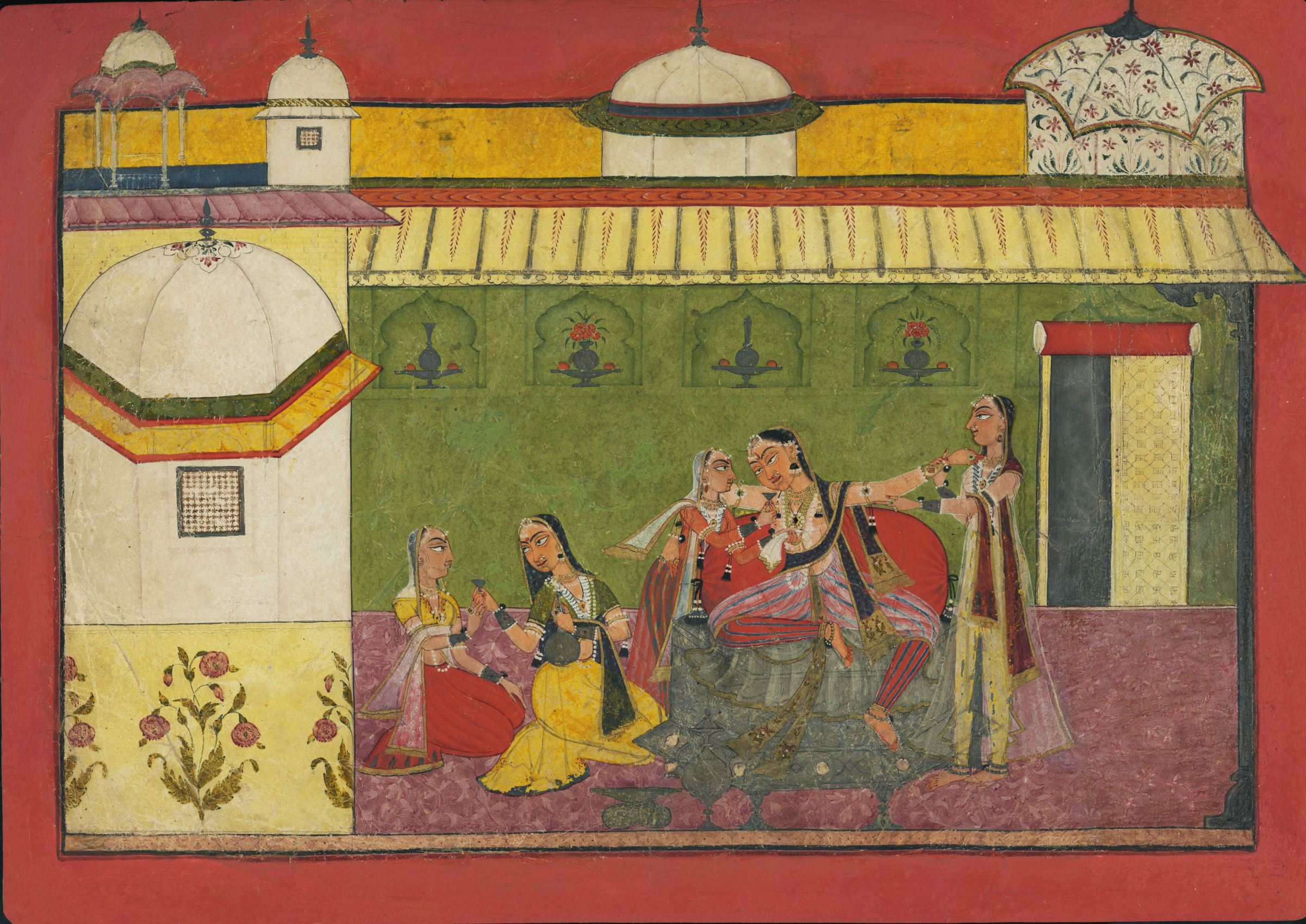 ILLUSTRATION TO THE &lsquo;THIRD&rsquo; RASAMANJARI OF BHANU DUTTA: THE INTOXICATED COURTESAN