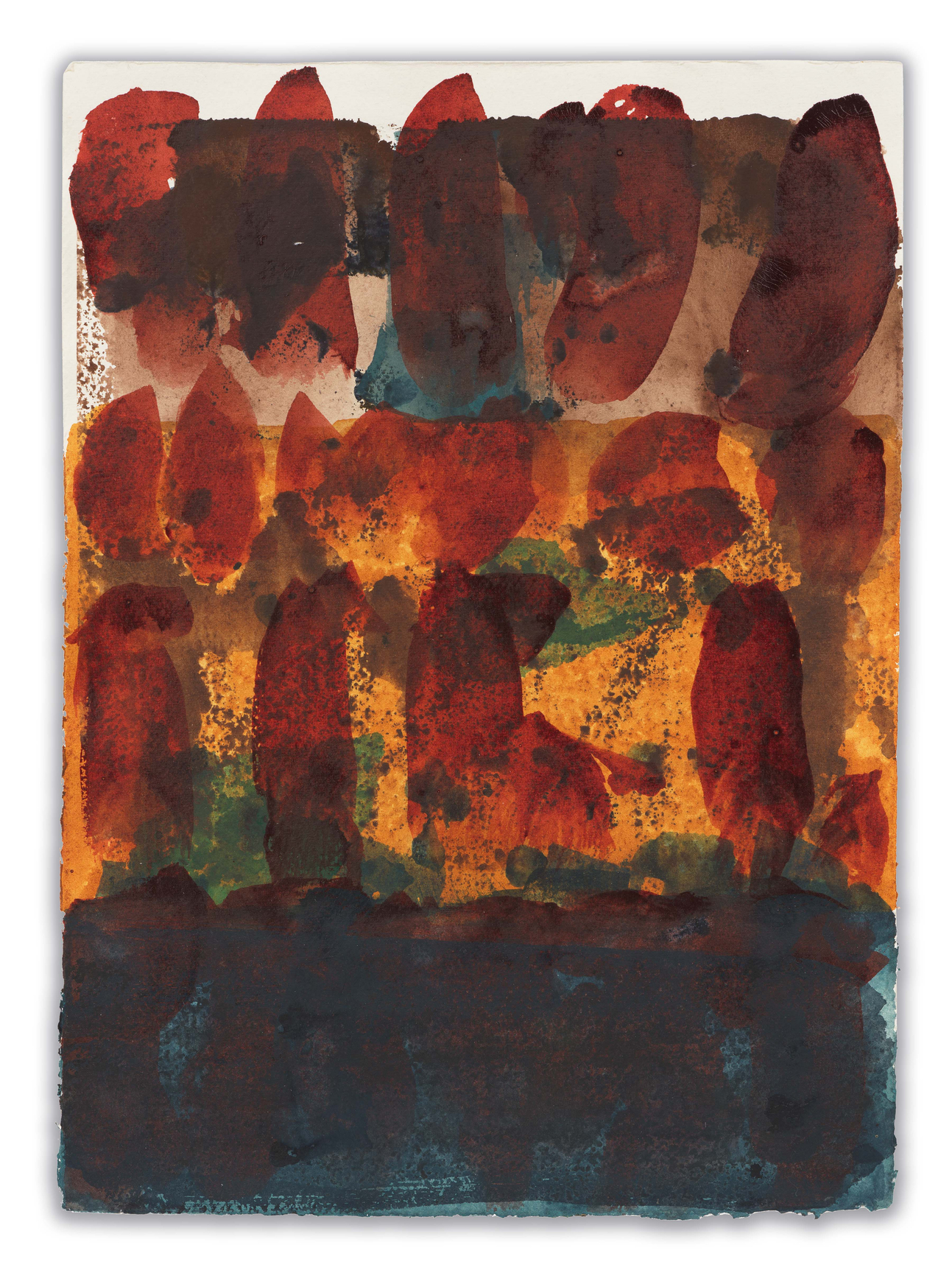 Strata 63, 2025, Watercolor on paper,