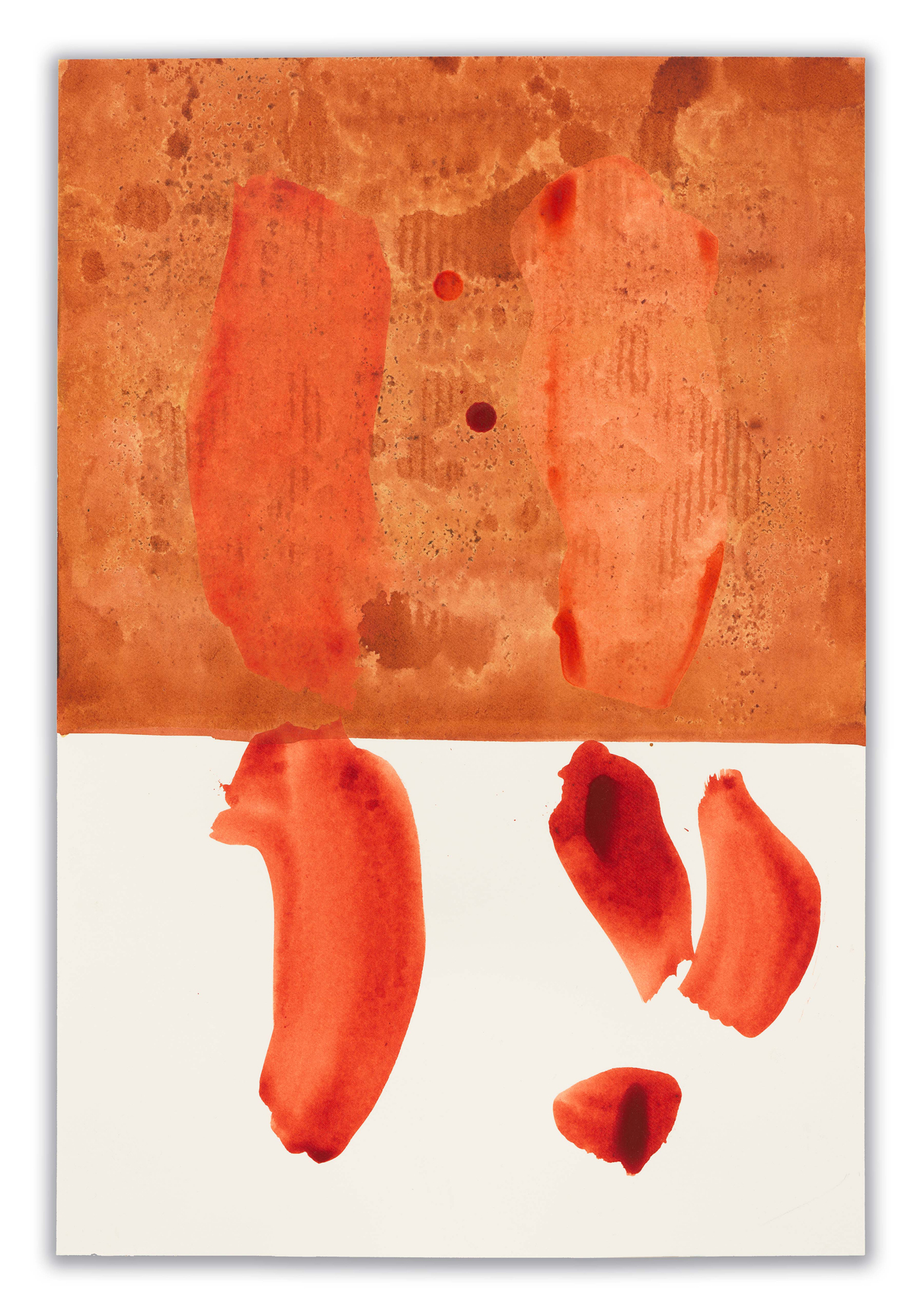 Strata 72, 2025, Pigment dispersion, acrylic, and watercolor on paper,