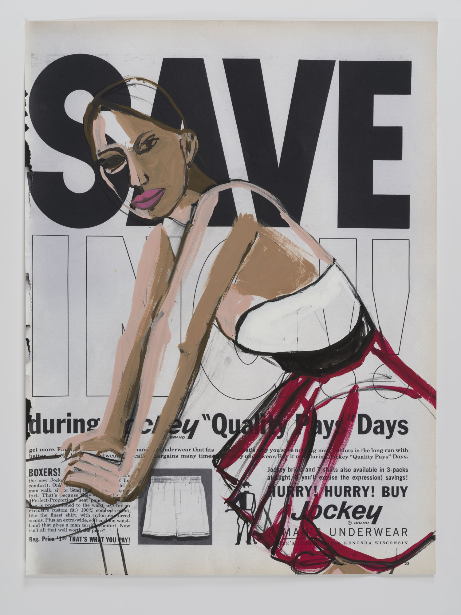 David Salle, Untitled (2019); Self-Ironing Pants & Other Paintings at Thaddaeus Ropac Paris Marais 2020