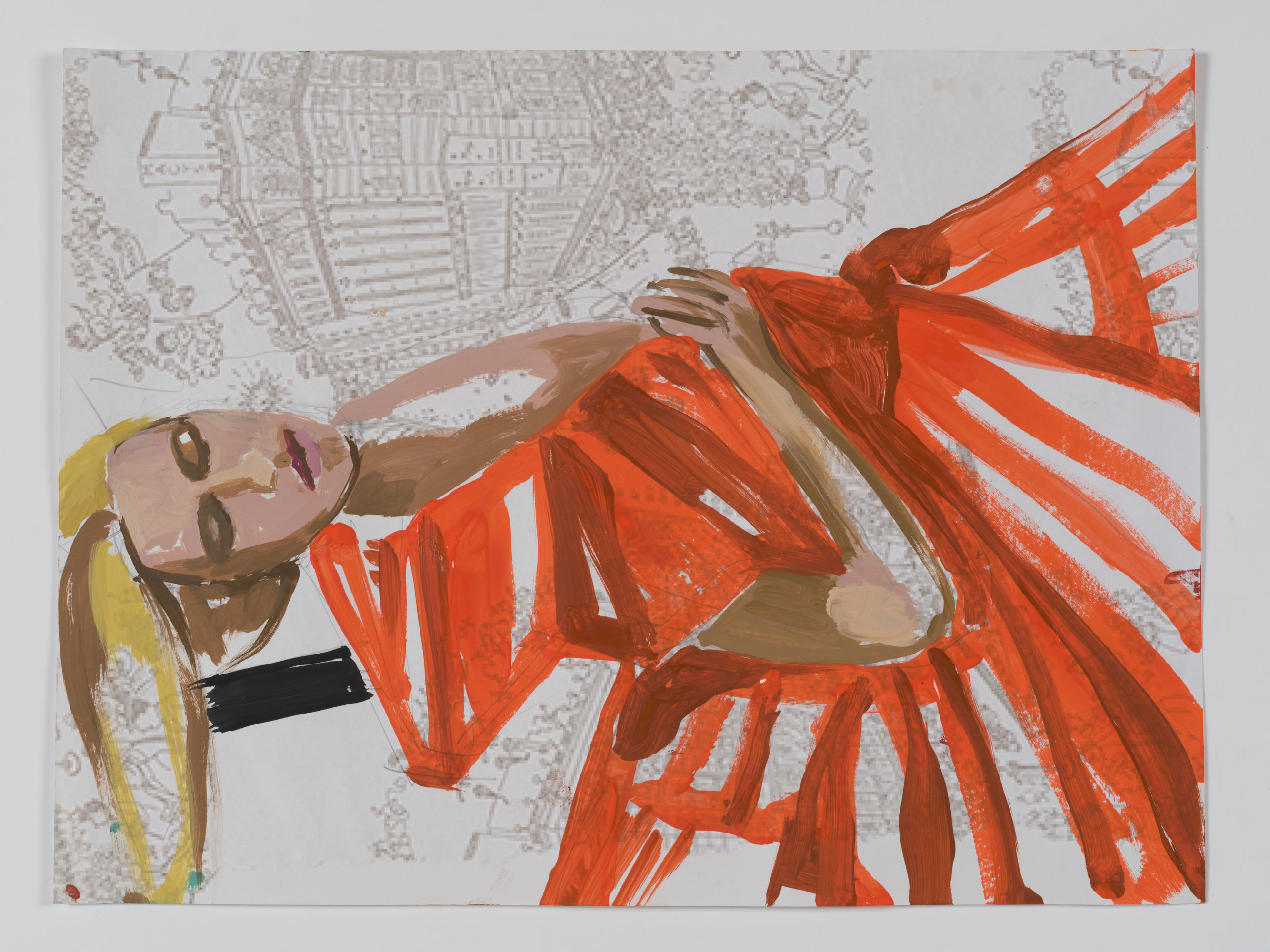 David Salle, Untitled (2019); Self-Ironing Pants & Other Paintings at Thaddaeus Ropac Paris Marais 2020