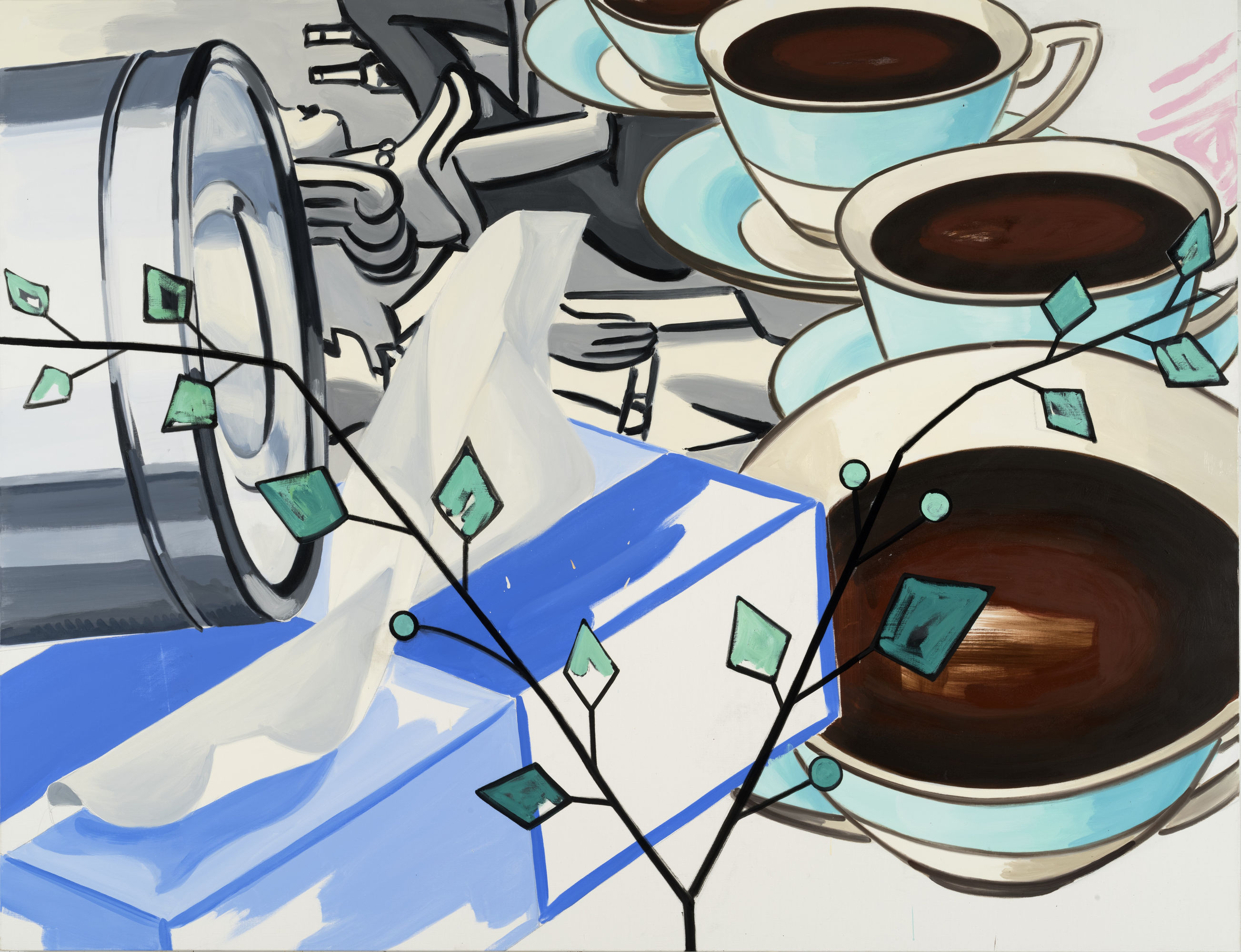 David Salle, Double Parking (2019); Self-Ironing Pants & Other Paintings at Thaddaeus Ropac Paris Marais 2020