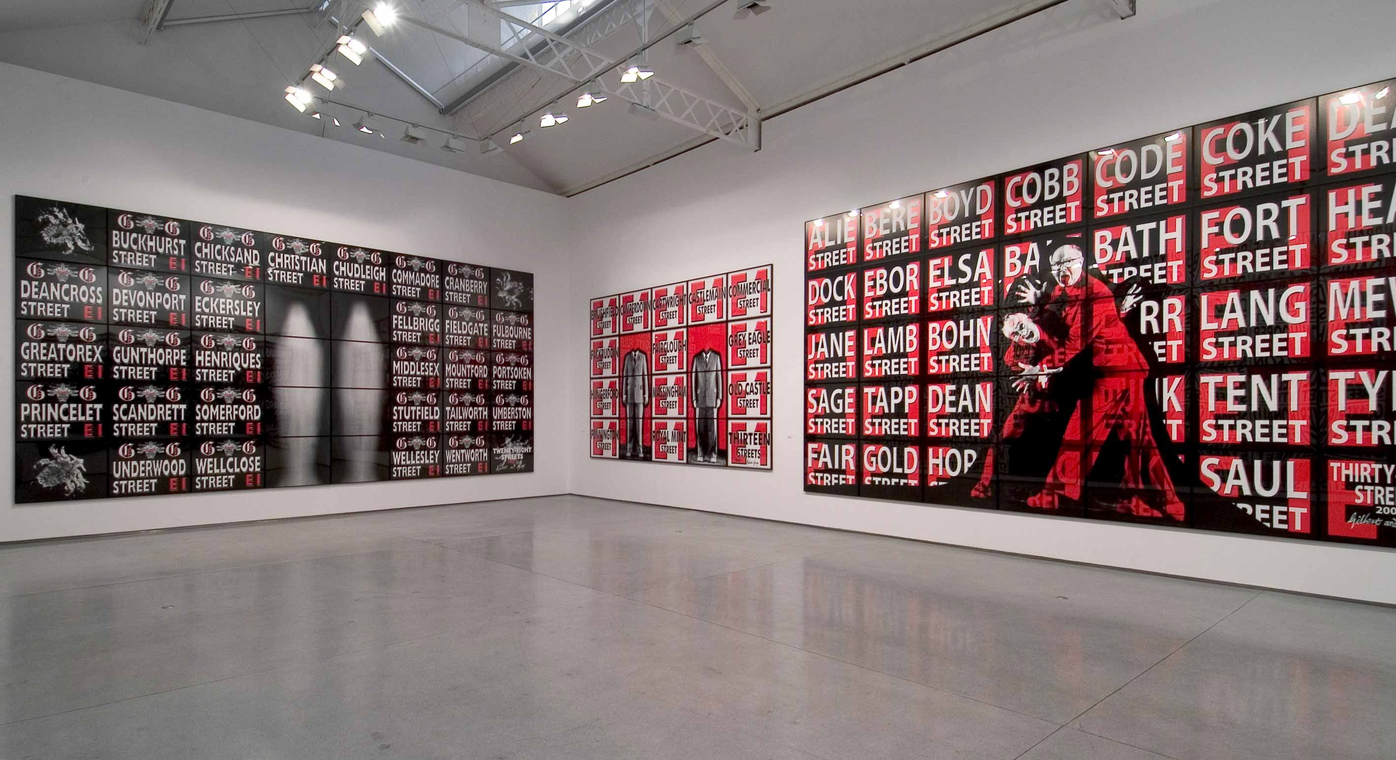 Gilbert & George: 20 London East One Pictures, Galerie Thaddaeus Ropac Paris Marais, 2004