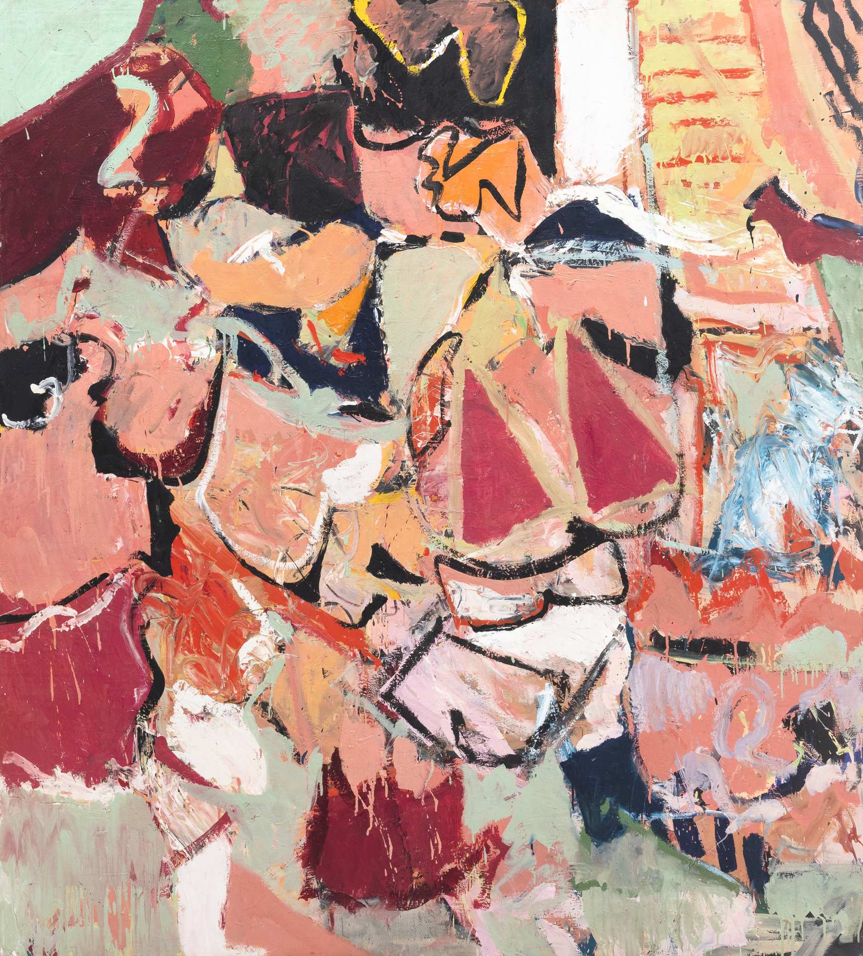 Susan Fortgang, Interior with Red &amp;amp; Green, 1966