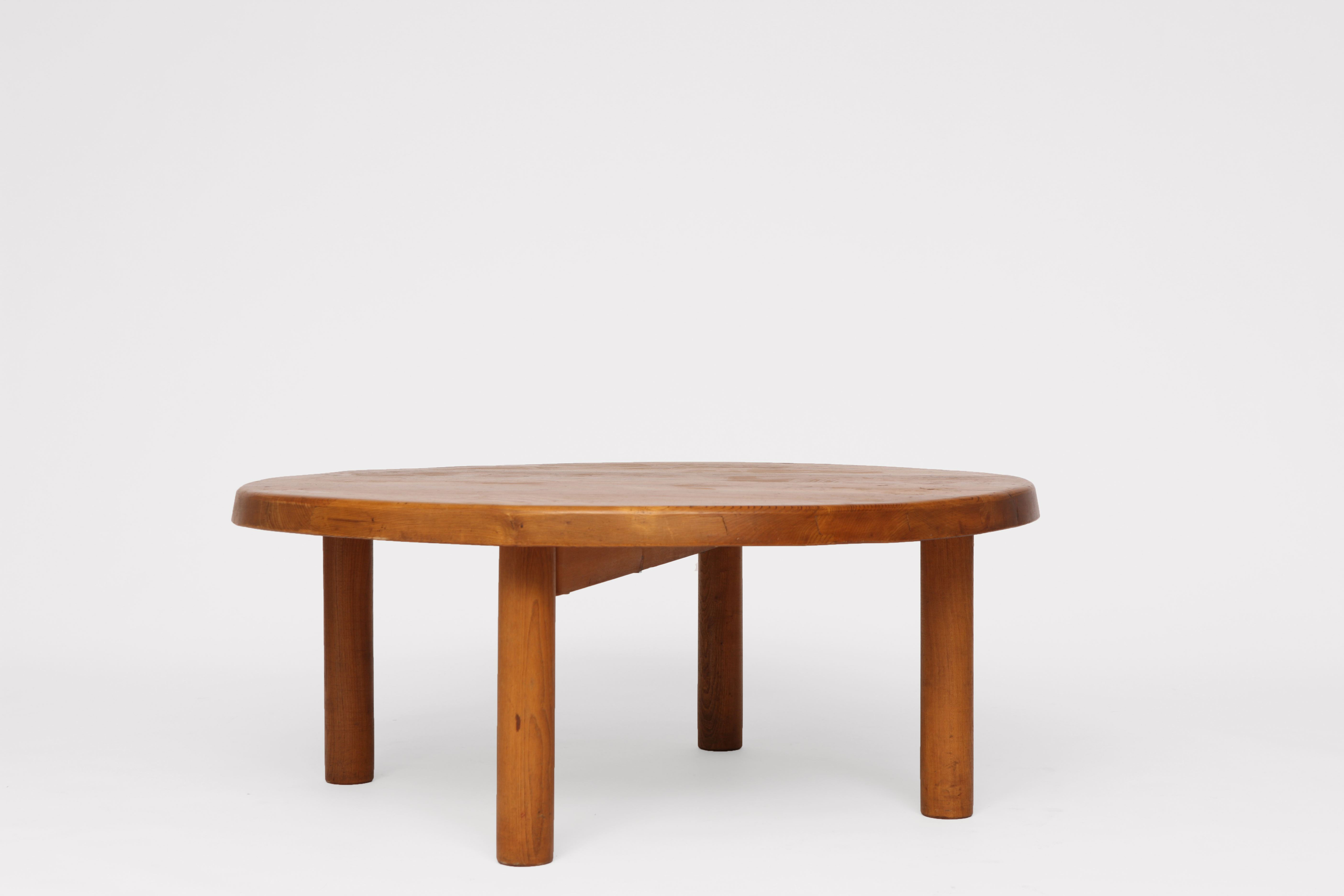 Pierre Chapo "T02M" coffee table straight view