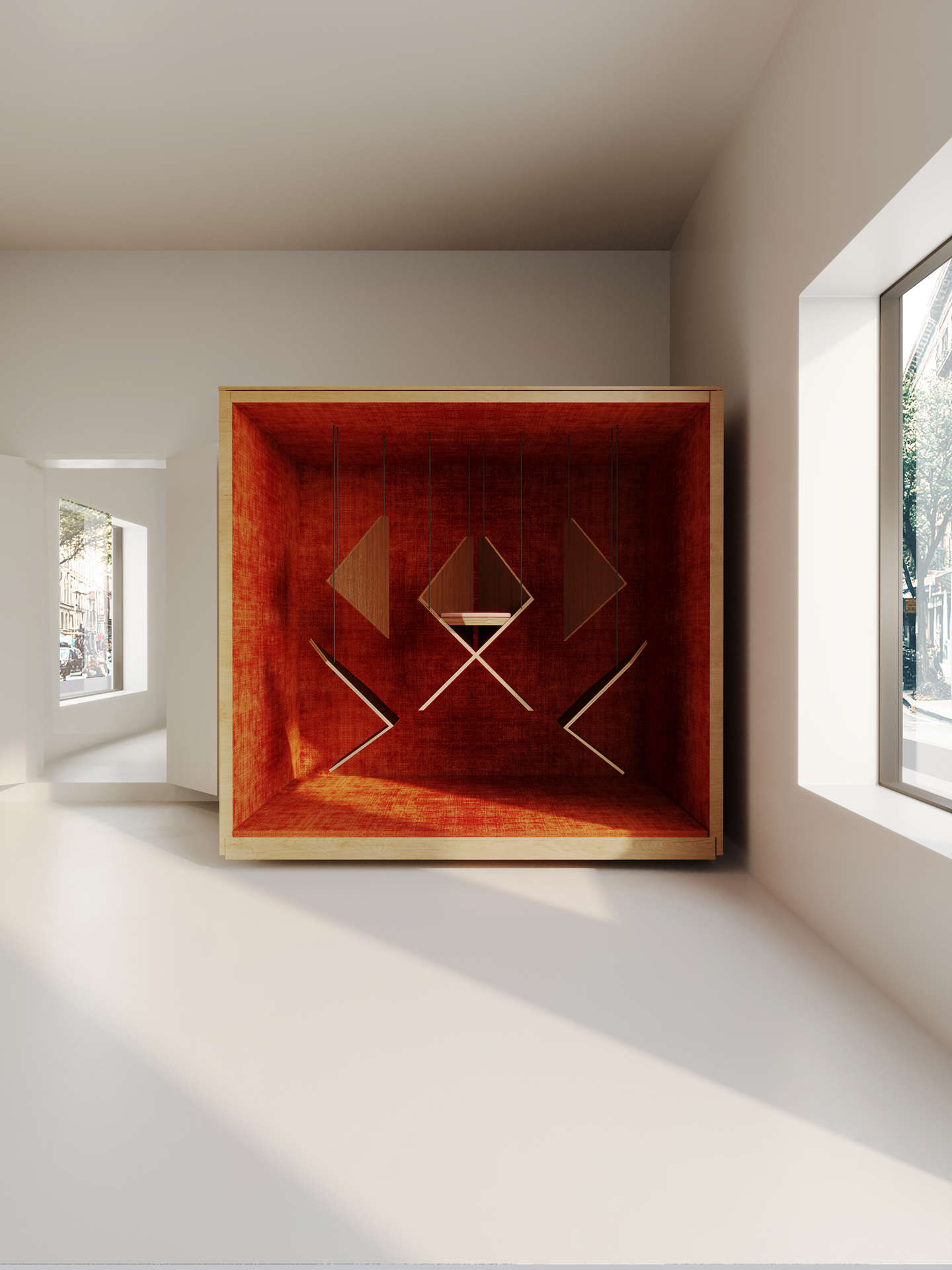 Exhibition view CGI rendering