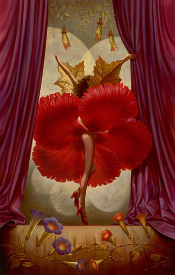 BLOOMING DANCE - 54 x 34.75 INCHES | Vladimir Kush - Kush Fine Art