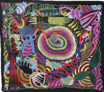 Nike Davies-Okundaye, Animal World, 1968