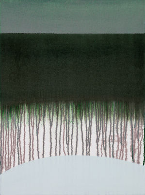 An oil on canvas painting by Sarah Hinckley titled: the end of the day (1), 24" high by 18" wide