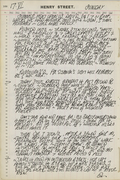 Indiana's journal page for June 17, 1962; the page consists only of text, no illustrations