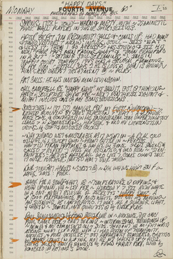 Journal page for January 15, 1962; the page only contains text, some words are underlined in orange