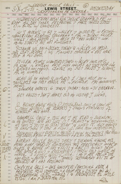 Indiana's journal page for October 3, 1962; the page consists only of text, there are no illustrations