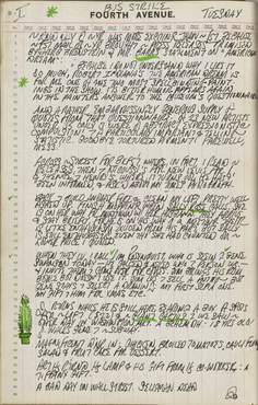Indiana's journal page for January 2, 1962; the page contains text and a small green sketch of a cactus