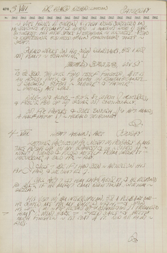 indiana's journal page for August 3–4, 1963; it consists only of text, no sketches