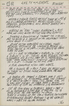 Indiana's journal page for July 23, 1962; the page consists only of text, no illustrations
