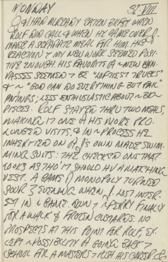 Indiana's journal page for July 31, 1961; the page contains only text, no illustrations