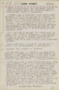 Indiana's journal page for October 5, 1962, the page consists only of text, no sketches