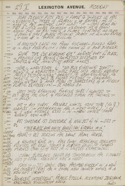 Indiana's journal page for October 29, 1962; the page consists entirely of text, there are no illustrations