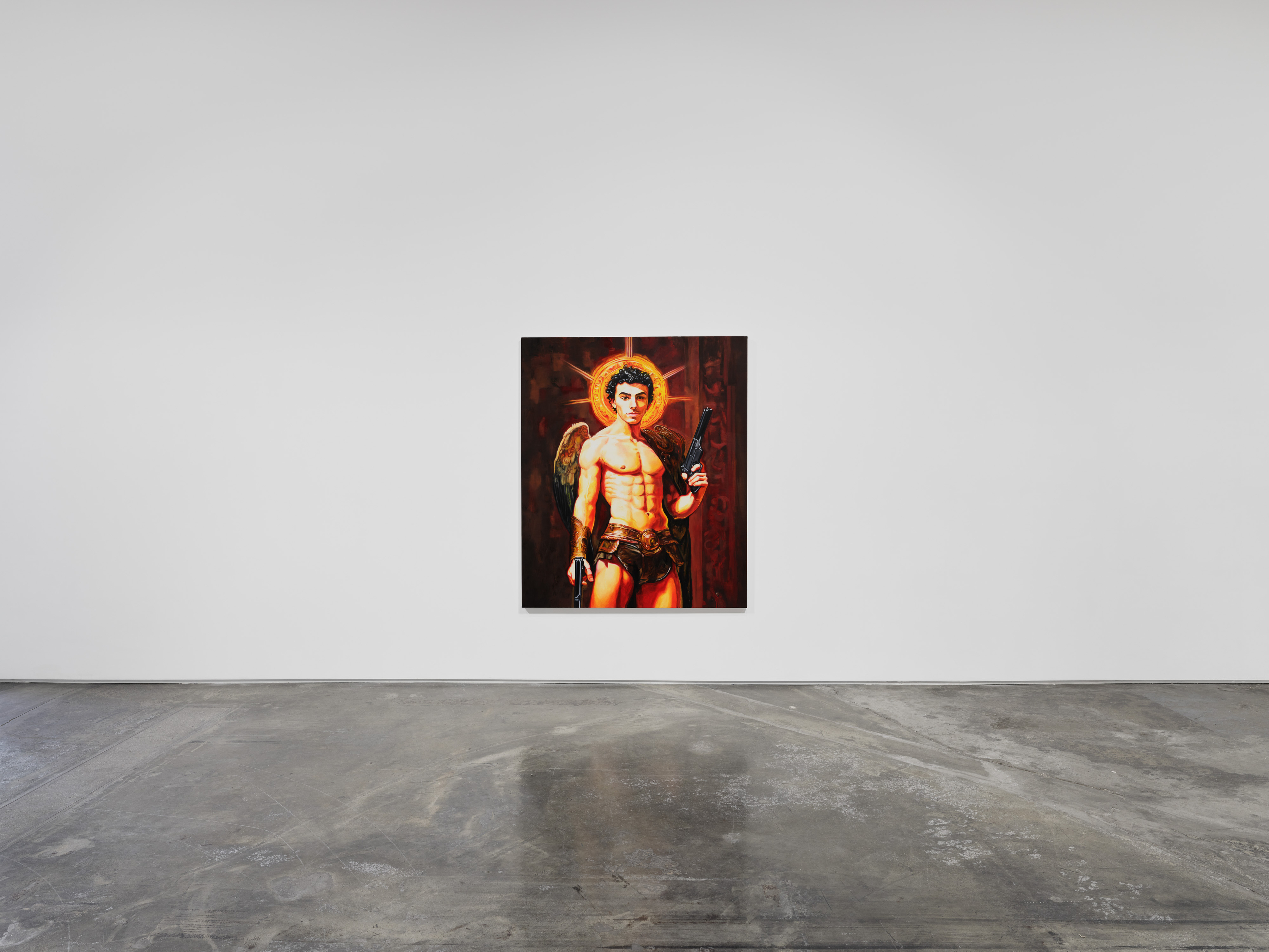 Installation view of "Factory Doomscroll" at Night Gallery