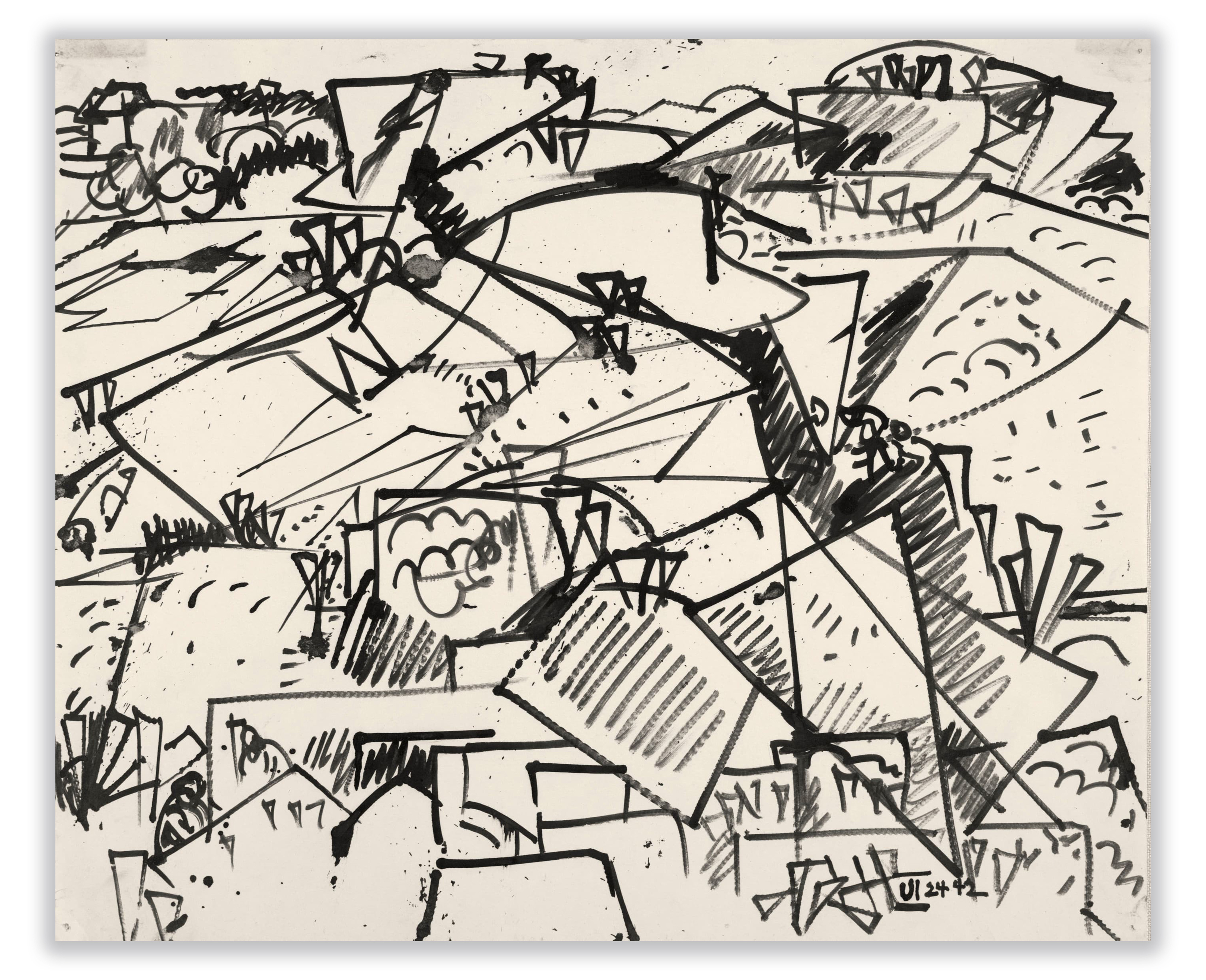 Provincetown, 1942. Black ink, 14 &amp;times; 17 inches.
Courtesy Yale University Art Gallery.
Photo: With permission of the Renate, Hans &amp;amp; Maria Hofmann Trust/Artists Rights Society (ARS), New York.
