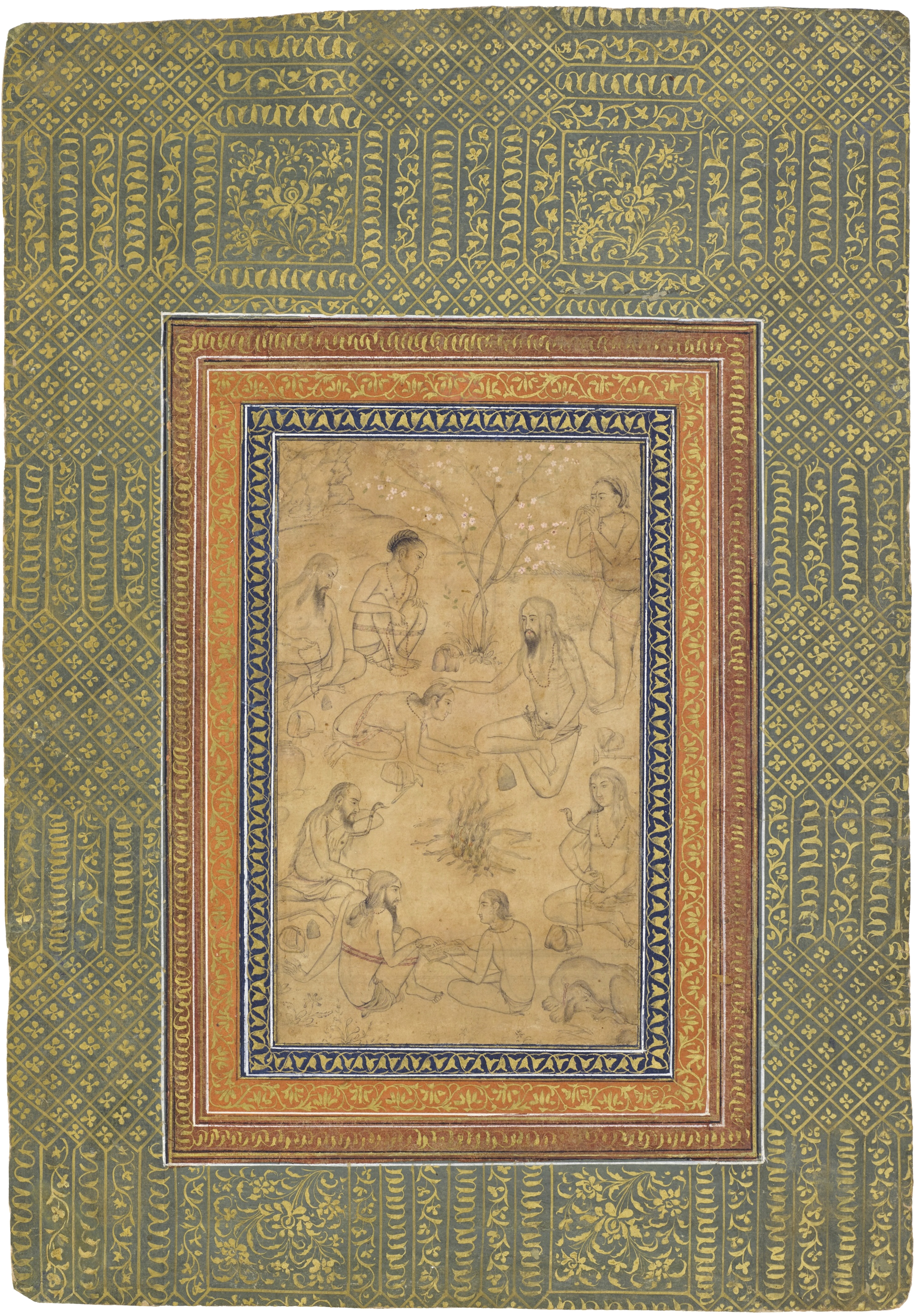 An Encampment of Yogis - Mughal, circa 1610-1620 - Artworks-Items - Carlton Rochell
