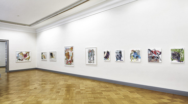 Installation view of Pia Fries: vier winde, Lindenau-Museum Altenburg, 2018.