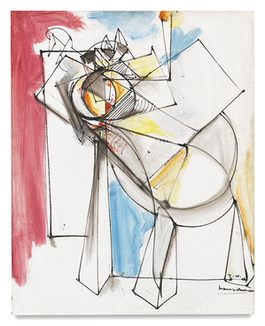 Telescope, 1946, Oil on panel, 30 x 24 inches, 76.2 x 61 cm, AMY#1837