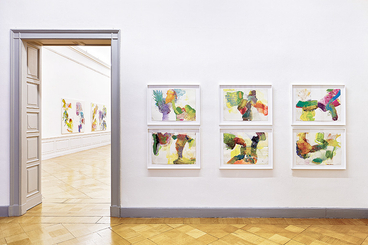 Installation view of Pia Fries: vier winde, Lindenau-Museum Altenburg, 2018.