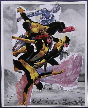 Civil War (detail), 2006. Ink and collage on paper, dimensions variable, 12 parts.