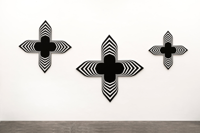 philippe decrauzat, Black Paintings (triptych) , 2008